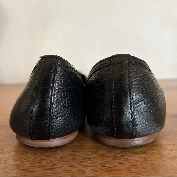 Tory Burch Black Leather Flats Size 10 - Picture 5 of 10